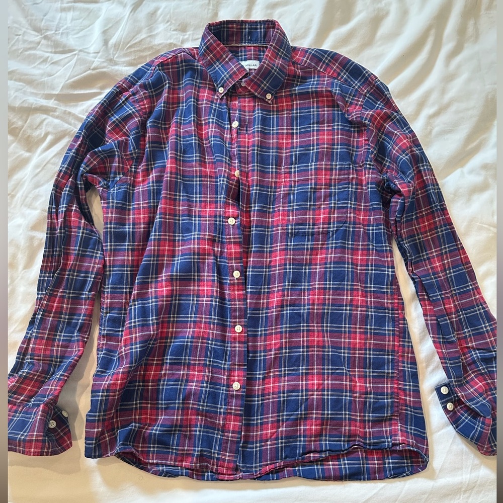 Peter Millar plaid button down shirt
